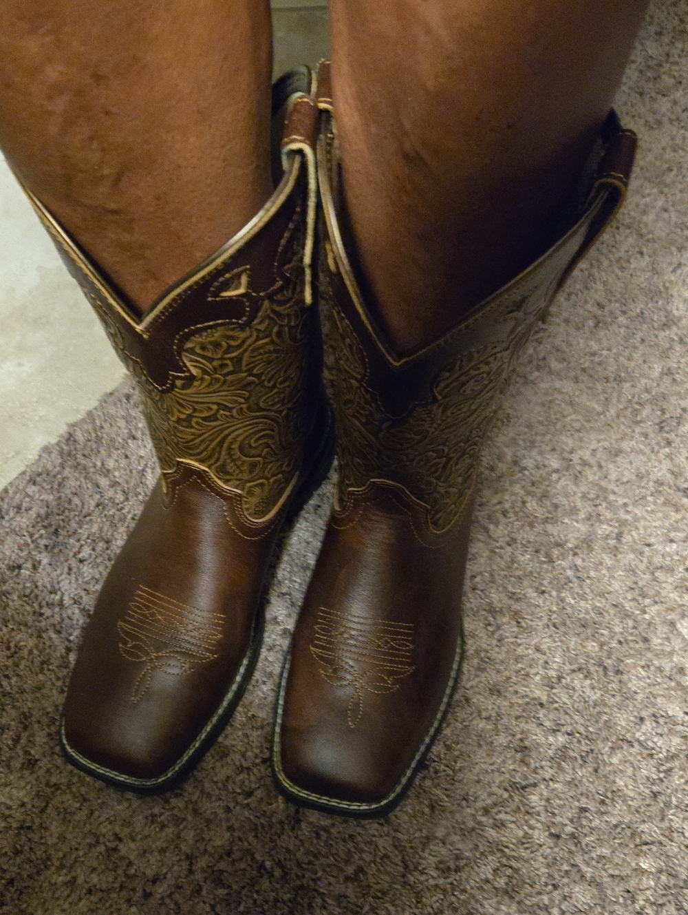 Ariat Women's Brown Embroidered Western Leather Cowboy Boots